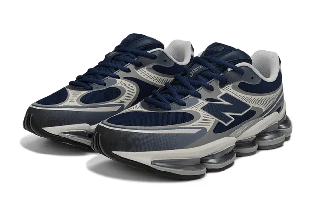 New Balance 9060 Navy and Gray Running Shoes 3