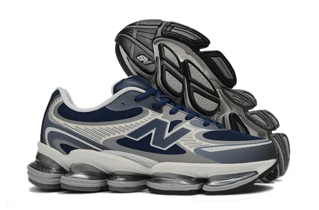 New Balance 9060 Navy and Gray Running Shoes 4
