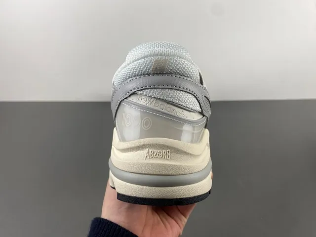 New Balance 9060 Off-White and Gray Chunky Sneakers 4