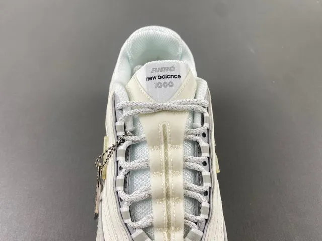 New Balance 9060 Off-White and Gray Chunky Sneakers 6