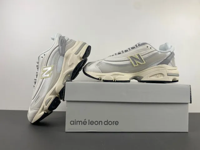 New Balance 9060 Off-White and Gray Chunky Sneakers 14