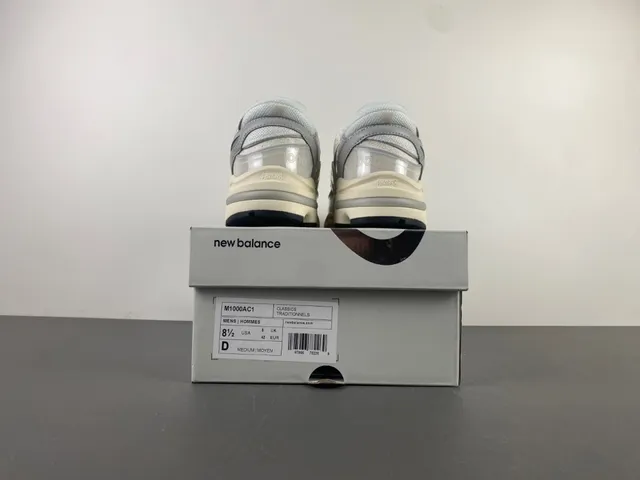 New Balance 9060 Off-White and Gray Chunky Sneakers 16