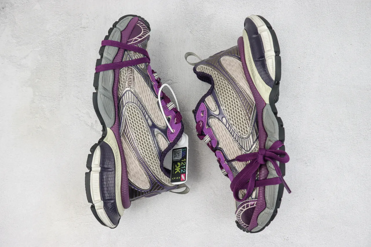 New Balance 9060 Purple Beige Multi-Layered Midsole Mesh And Synthetic Overlay Construction Chunky Sneakers 2