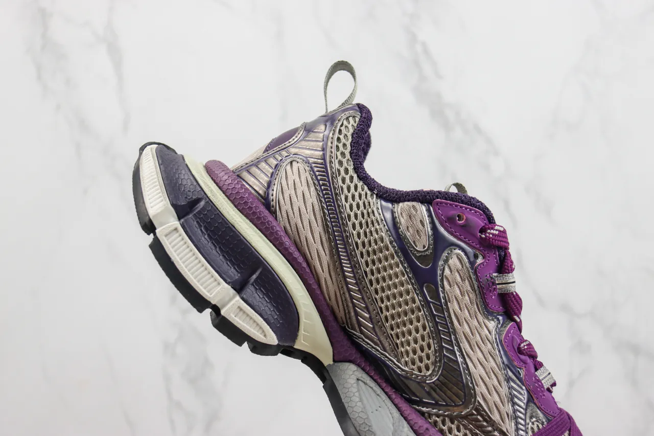 New Balance 9060 Purple Beige Multi-Layered Midsole Mesh And Synthetic Overlay Construction Chunky Sneakers 5