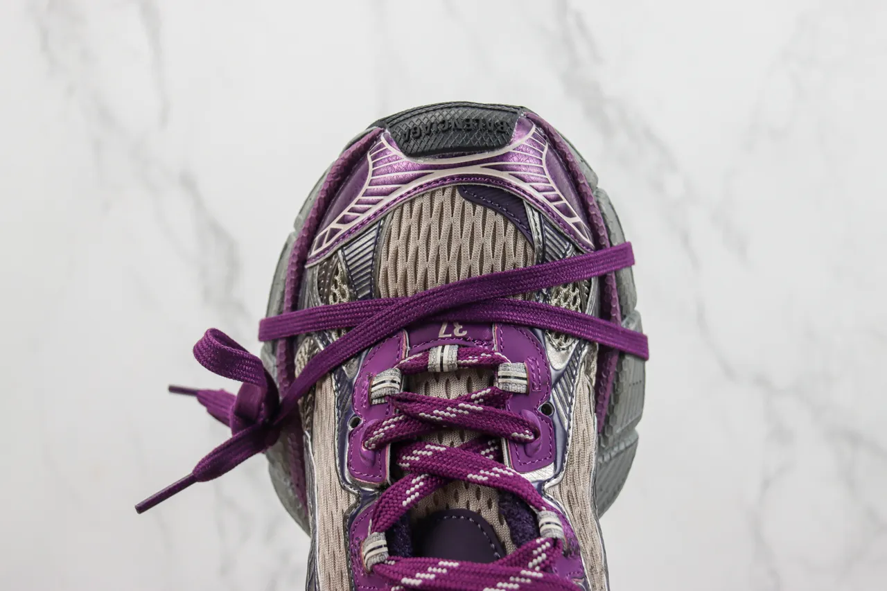 New Balance 9060 Purple Beige Multi-Layered Midsole Mesh And Synthetic Overlay Construction Chunky Sneakers 6