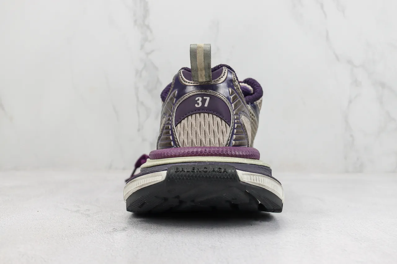 New Balance 9060 Purple Beige Multi-Layered Midsole Mesh And Synthetic Overlay Construction Chunky Sneakers 9