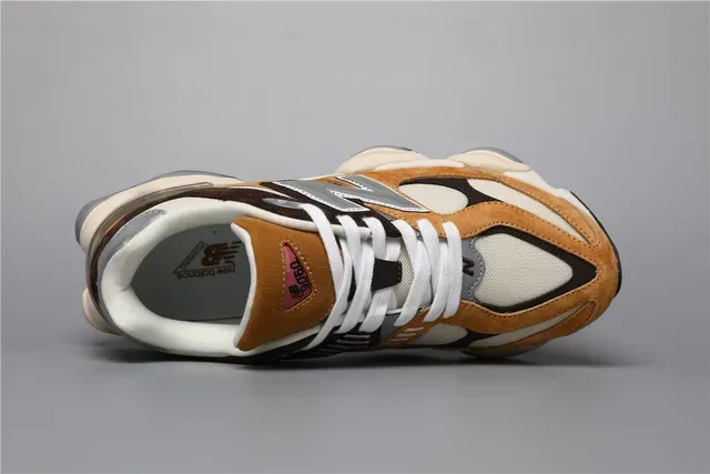 New Balance 9060 Tan Brown Suede Lifestyle Sneakers 3