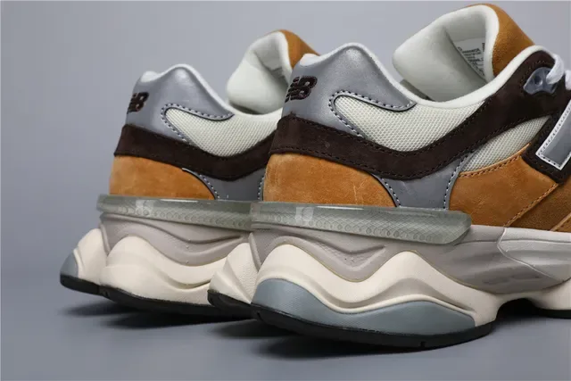 New Balance 9060 Tan Brown Suede Lifestyle Sneakers 4