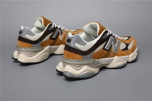 New Balance 9060 Tan Brown Suede Lifestyle Sneakers 5