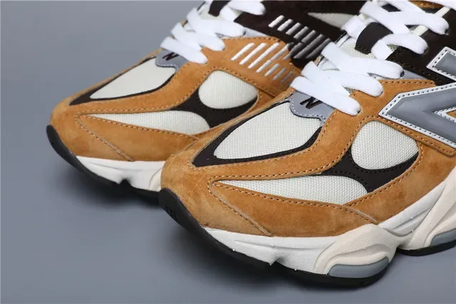 New Balance 9060 Tan Brown Suede Lifestyle Sneakers 6