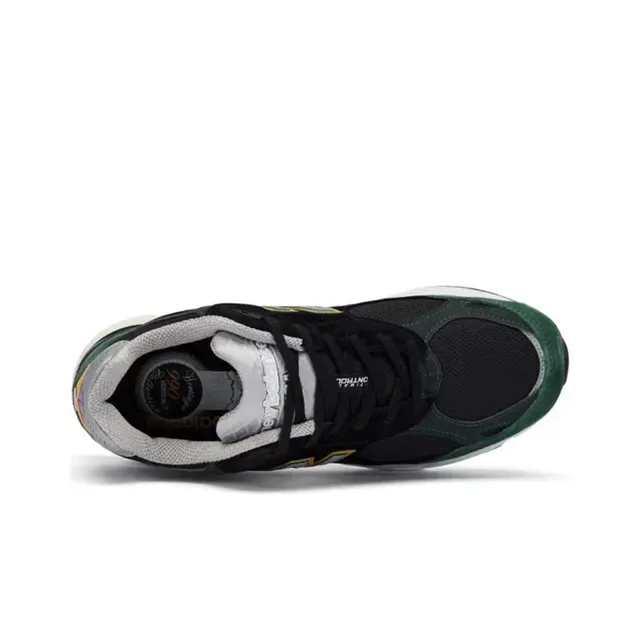 New Balance 990 काला हरा मिश्रित Mesh और Suede Upper ENCAP Midsole Lifestyle Sneakers 4