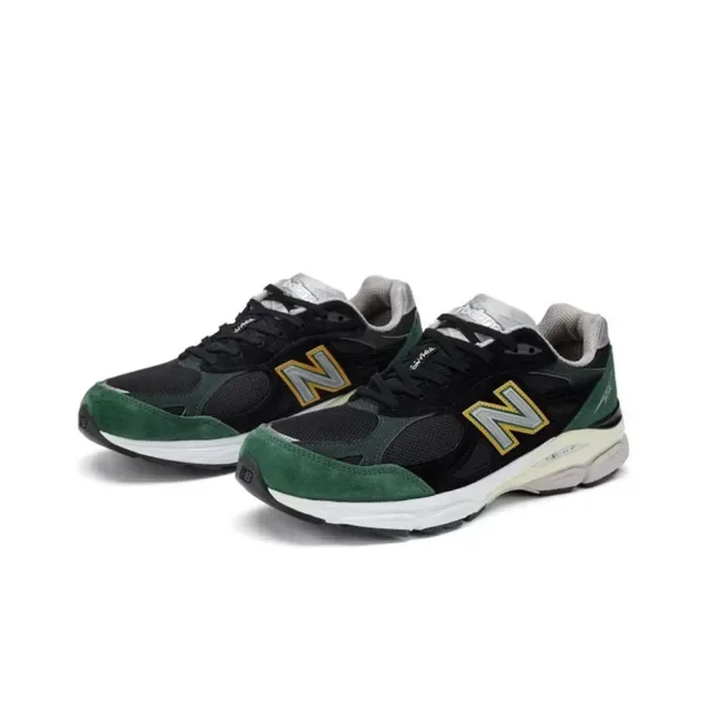 New Balance 990 काला हरा मिश्रित Mesh और Suede Upper ENCAP Midsole Lifestyle Sneakers 5