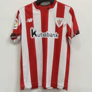 New Balance Athletic Club Bilbao Camisola Listrada Vermelha e Branca