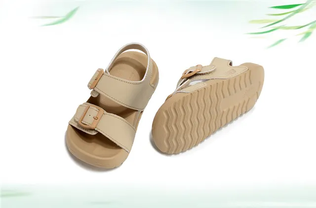 New Balance Black Beige Two-Strap Adjustable Buckle Casual Sandals 12