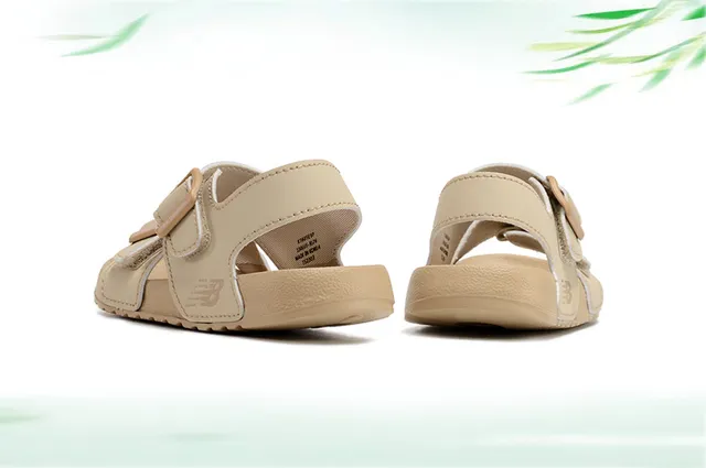 New Balance Black Beige Two-Strap Adjustable Buckle Casual Sandals 14