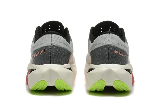New Balance FuelCell Elite رمادي أسود شبكة مصممة وسيط هندسي أحذية جري 4