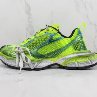 New Balance সবুজ নীল নিওন লাইম মেশ আপার সায়ান সিন্থেটিক ওভারলে চাঙ্কি স্নিকার