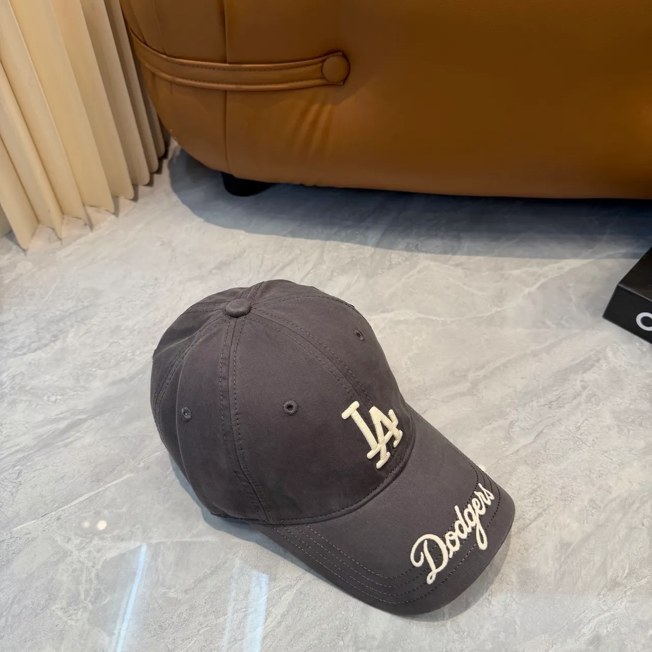 New Era 9FORTY Gris Blanc Structurée Six panneaux Logo Brodé Casquette de Baseball 3