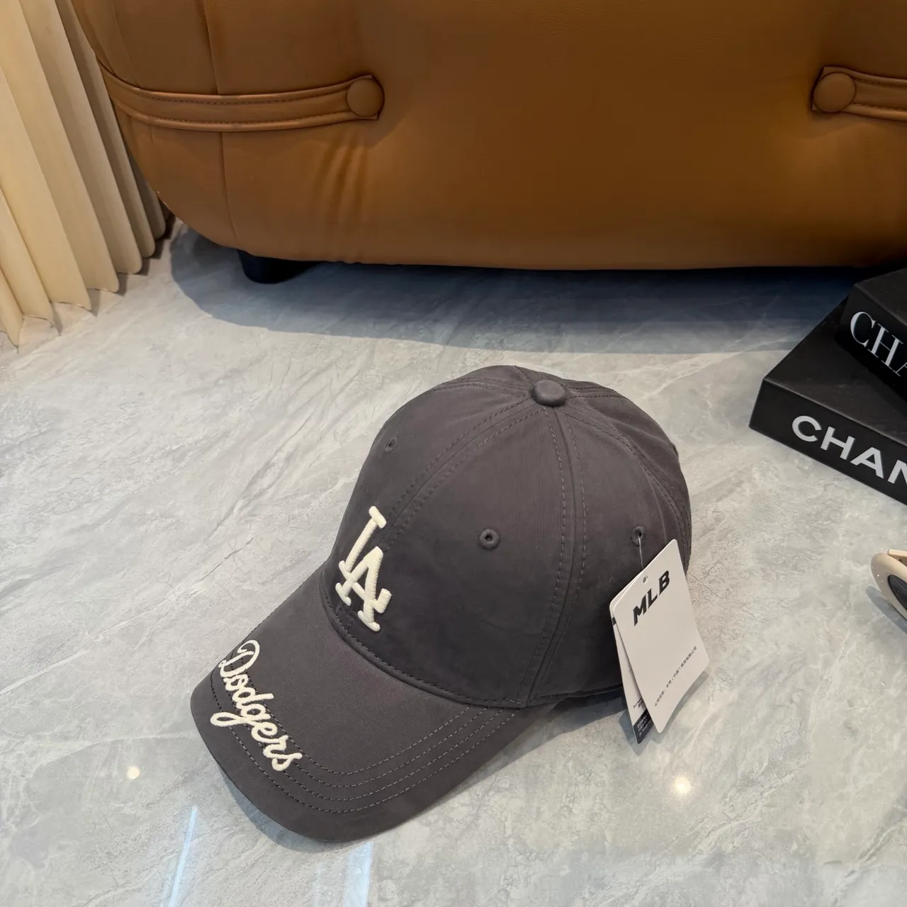 New Era 9FORTY Gris Blanc Structurée Six panneaux Logo Brodé Casquette de Baseball 5