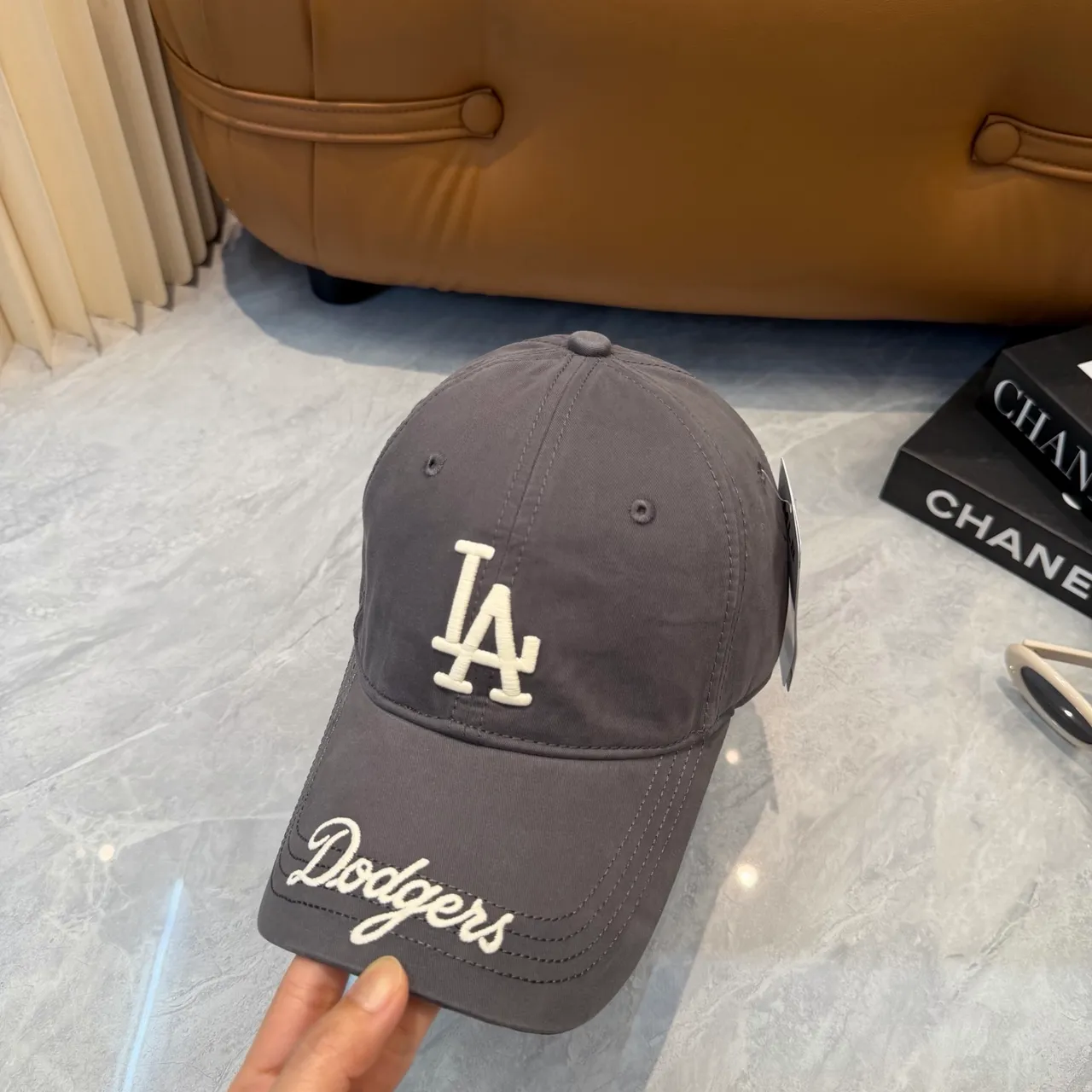 New Era 9FORTY Gris Blanc Structurée Six panneaux Logo Brodé Casquette de Baseball 9