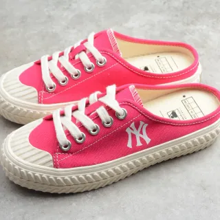 New Era NY Logo Mule Pink Beige Slip-On Sneaker Canvas Shoes