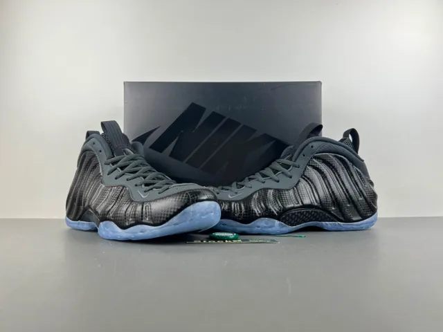 Nike Air Foamposite One Negro Gris Oscuro Suela Translucida Zapatillas de Baloncesto 12