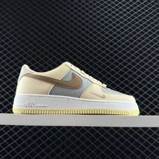 Nike Air Force 1 بيج رمادي بني حذاء أسلوب حياة