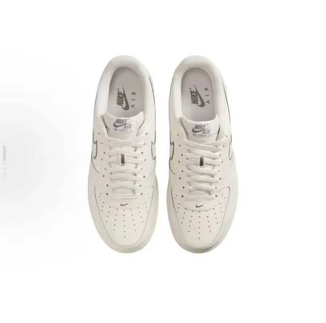 Nike Air Force 1 বেইজ গ্রে লো-টপ পারফোরেটেড টো লাইফস্টাইল স্নিকার্স 4