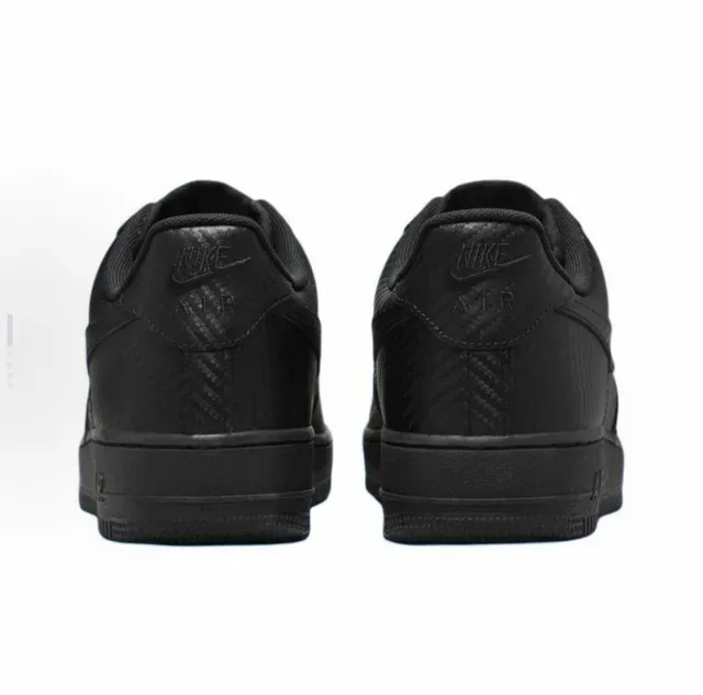 Nike Air Force 1 Monochromatic Black Lifestyle Sneakers 5