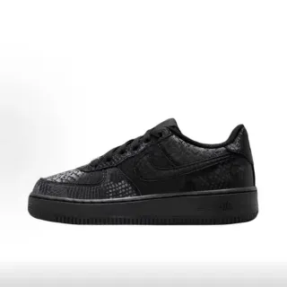 Nike Air Force 1 Monochrome Noir Texture Peau de Serpent Chaussures Lifestyle