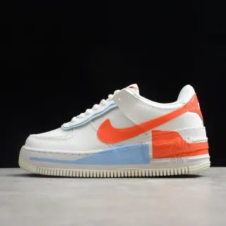 Nike Air Force 1 حذاء أسلوب حياة أبيض برتقالي أزرق