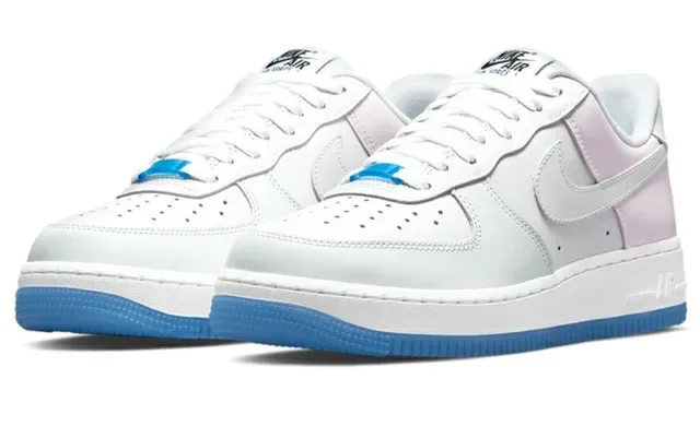 Nike Air Force 1 أبيض باستيل لافندر أخضر فاتح أزرق أسلوب حياة حذاء رياضي 8