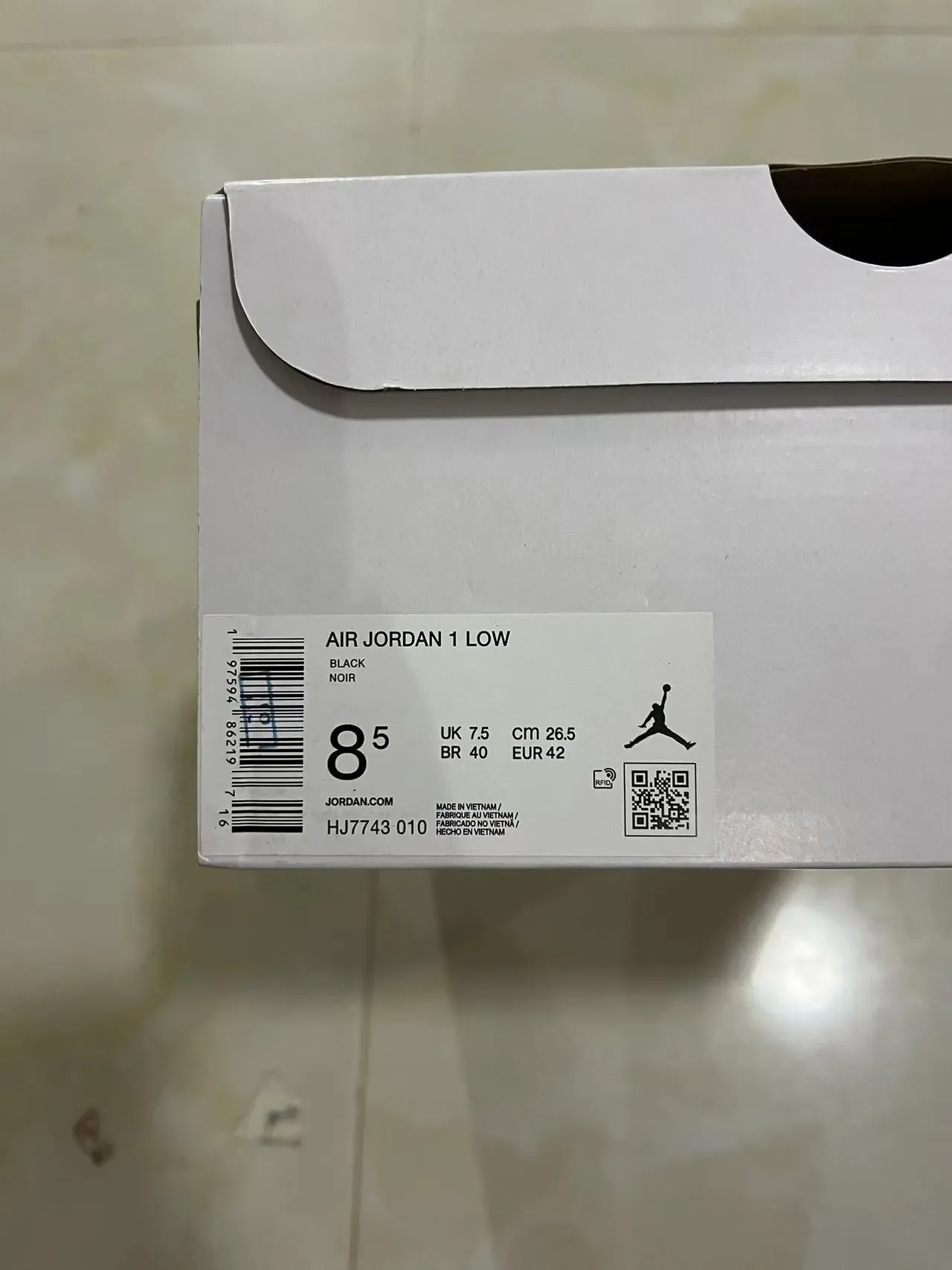 Nike Air Jordan 1 Chaussures de Basketball en Cuir Patenté Noir 10