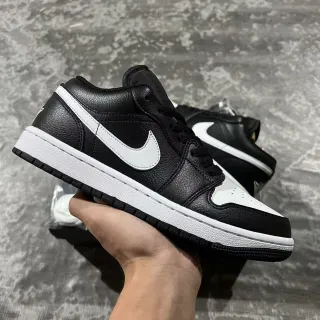 Nike Air Jordan 1 Low أسود أبيض أحذية رياضية للنمط الحياتي