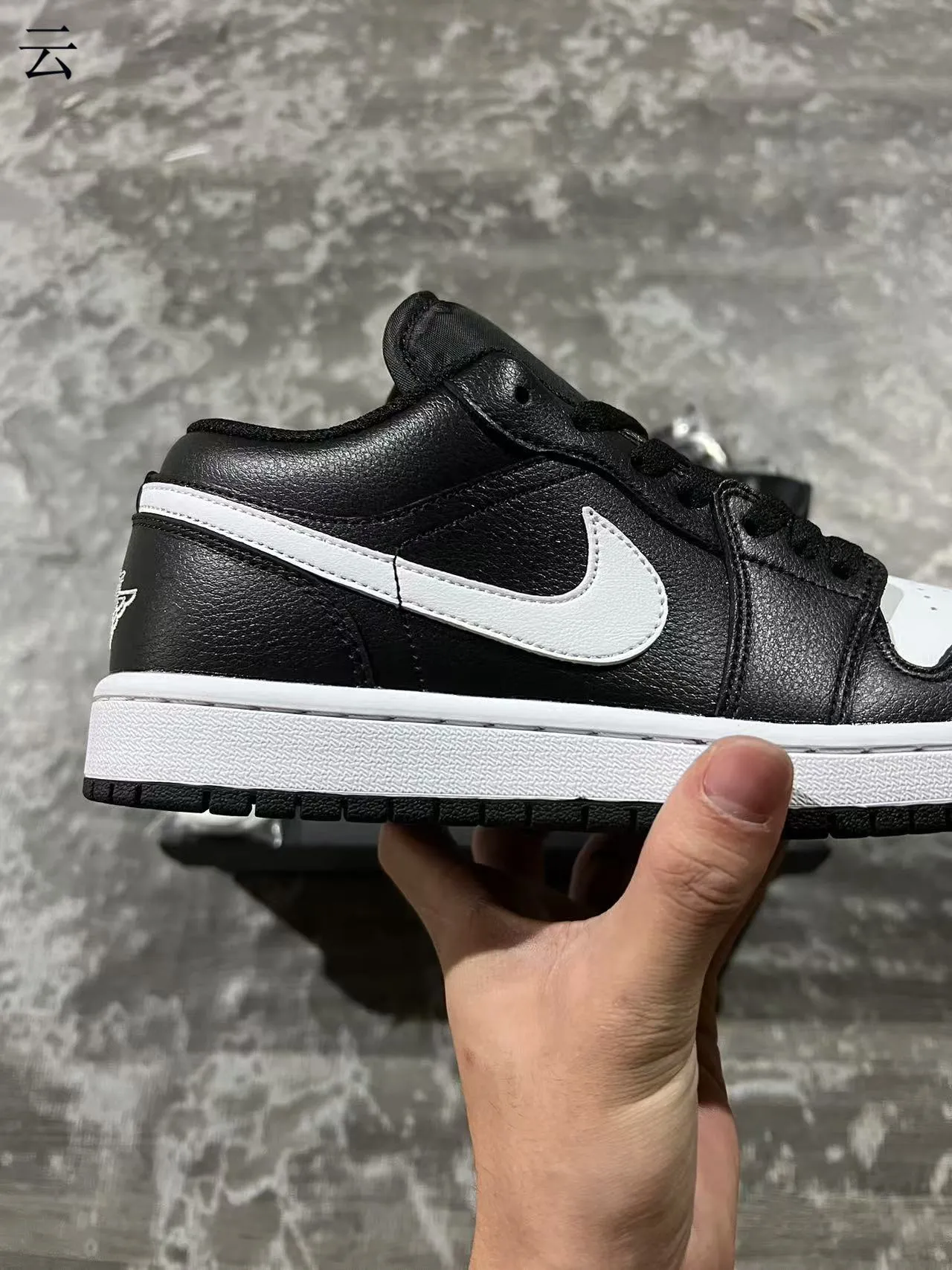 Nike Air Jordan 1 Low Black White Lifestyle Sneakers 7