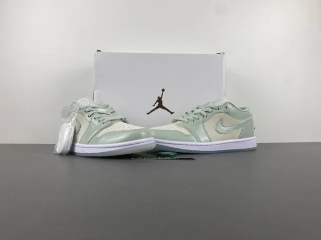 Nike Air Jordan 1 Low Mint Green Lifestyle Sneakers 13