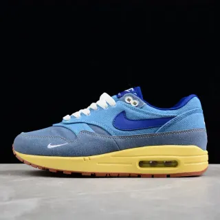 Nike Air Max 1 दीनिम وسويد أزرق وأصفر حذاء رياضي أسلوب حياة