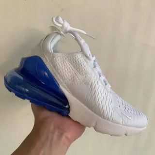 Nike Air Max 270 أبيض وأزرق ملكي حذاء أسلوب حياة