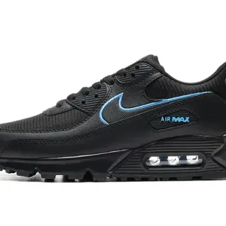 Nike Air Max 90 preto e azul lifestyle sneakers