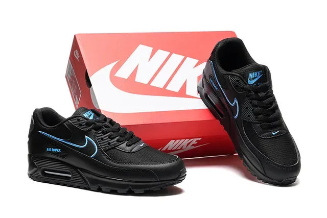 Nike Air Max 90 noir et bleu lifestyle sneakers 2