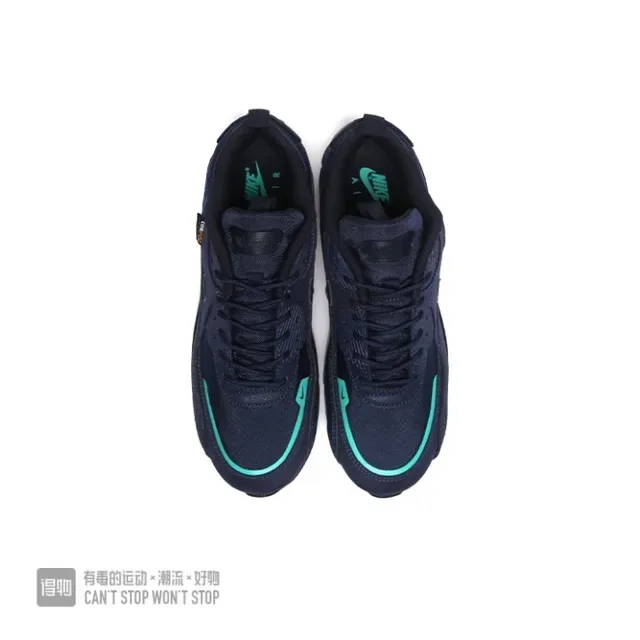 Nike Air Max 90 Bleu Marine Tissu Et Synthétique Supérieur Amortissement Visible Unité Lifestyle Sneakers 3