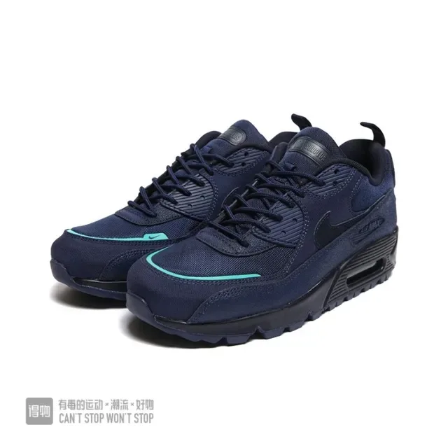 Nike Air Max 90 Bleu Marine Tissu Et Synthétique Supérieur Amortissement Visible Unité Lifestyle Sneakers 5
