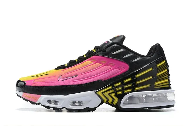 Nike Air Max Plus Tuned Air Gradient Pink Yellow Black Lifestyle Sneakers 1
