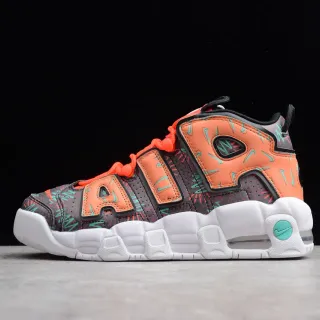 Nike Air More Uptempo কমলা, কালো, টিল গ্রাফিক বাস্কেটবল জুতা