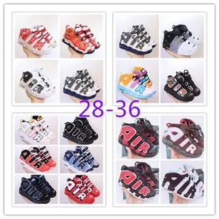 Nike Air More Uptempo White Red Black बास्केटबॉल जूते