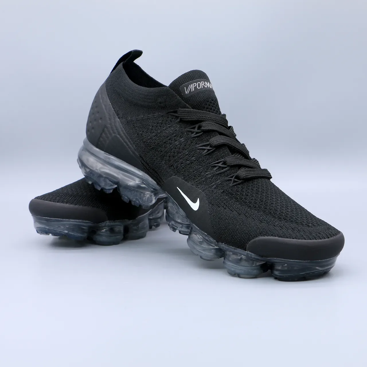 Nike Air VaporMax Black White Translucent Running Shoes 7