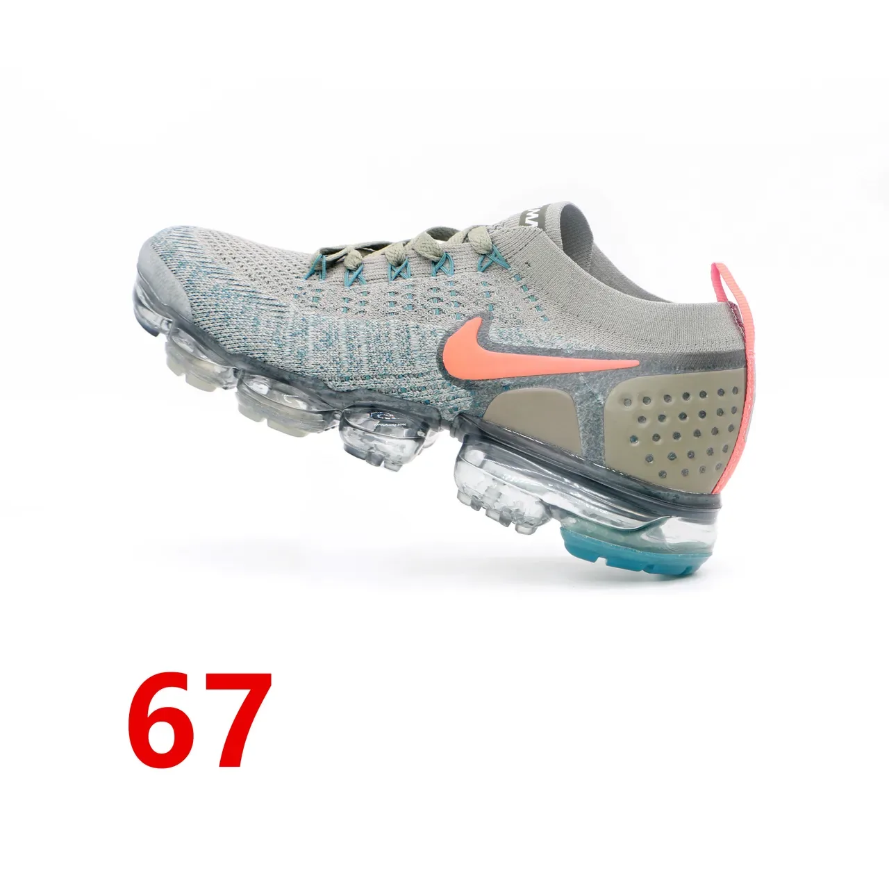 Nike Air VaporMax Flyknit ধূসর নীল গোলাপি লাইফস্টাইল স্নিকার্স 2