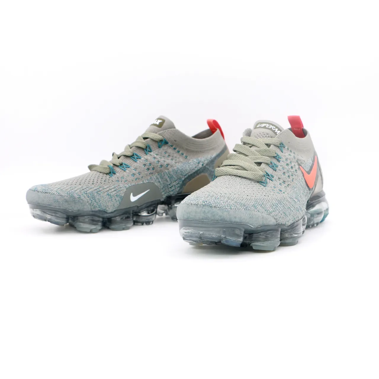 Nike Air VaporMax Flyknit ধূসর নীল গোলাপি লাইফস্টাইল স্নিকার্স 4