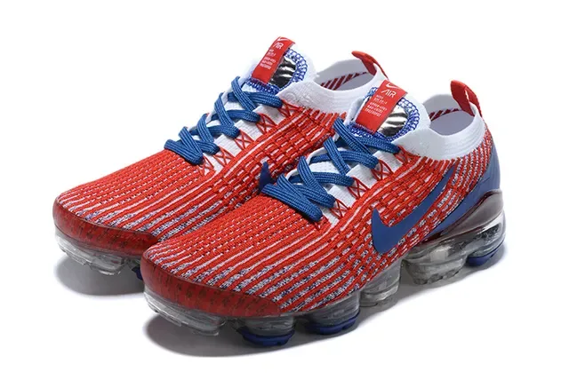 Nike Air VaporMax Red Blue White Running Shoes 3