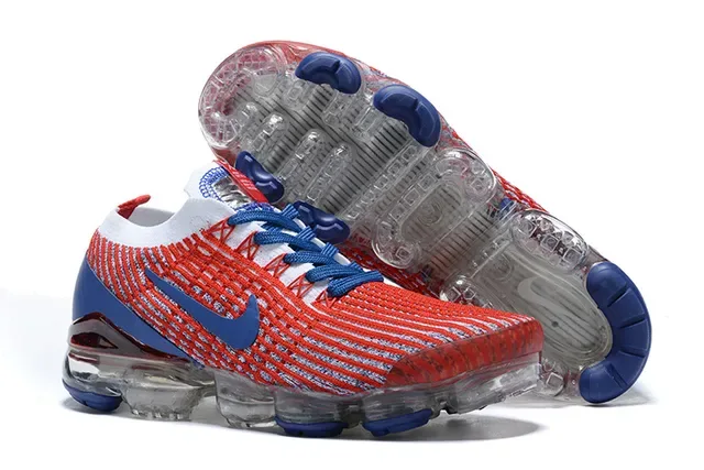 Nike Air VaporMax Red Blue White Running Shoes 7
